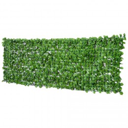 Haie artificiel érable brise-vue décoration rouleau 3L x 1H m  feuillage réaliste anti-UV vert
