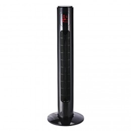 Ventilateur colonne tour oscillant silencieux 45 W avec télécommande écran affichage minuterie 3 modes 3 vitesses 32L x 32l x 96H cm noir