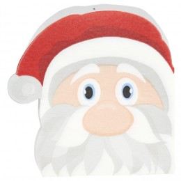 Serviette en papier forme tête de Père Noël x12
