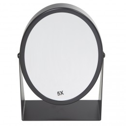 Miroir ovale à poser métal noir