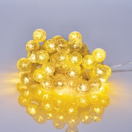 Guirlande boules lumineuses 40 LED blanc chaud fixe 3,9 m