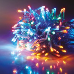 Guirlande lumineuse 48 LED Multicolore clignotant fixe 4,7 m