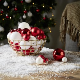 Boule de Noël rouge et blanche x50