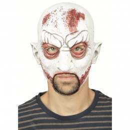 Masque adulte Halloween monstre blanc ensanglanté latex