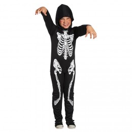 Déguisement enfant combinaison squelette Halloween 11/14 ans
