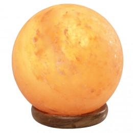 Lampe pierre de sel ronde Mességué orange