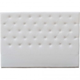 Tête de lit capitonnée Déco - 189 cm - Blanc - En PVC