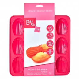 Moule 12 madeleines silicone rose
