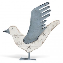 Oiseau décoration en bois et métal