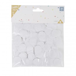 Confettis en papier rond blanc ø 2 cm