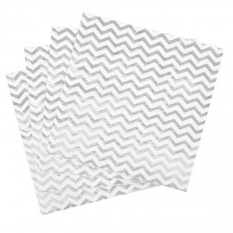 Serviette en papier motif zig zag noir et blanc x 16