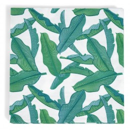 Serviette en papier motif feuilles de bananier x20
