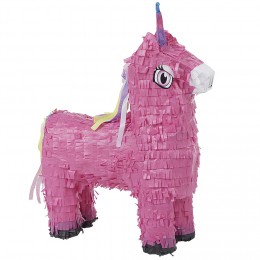 Piñata lama licorne rose en carton