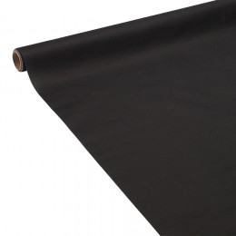 Nappe en papier voie sèche effet tissu noir 4 m