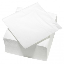 Serviette carrée blanche 2 plis en papier x100