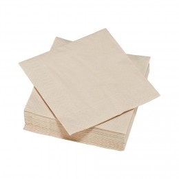 Serviette carré unie blanc lin 2 plis en papier x50