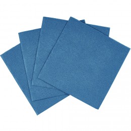 Serviette cocktail carrée bleu canard 2 plis en papier x40