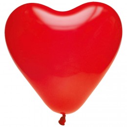 Ballon rouge en forme de cœur x8