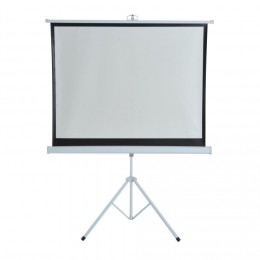 Écran de projection avec support trépied réglable en hauteur home-cinéma vidéo projecteur format 4:3 84 pouces blanc