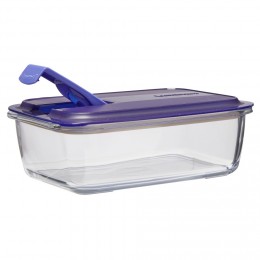 Boîte alimentaire Luminarc Easy Box verre transparent et bleu 122 cl