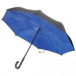 Parapluie inversé bleu et noir