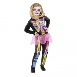 Déguisement enfant squelette néon Halloween 7 à 10 ans