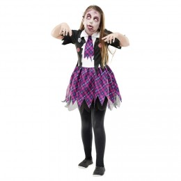 Déguisement enfant écolière zombie Halloween 7 à 10 ans