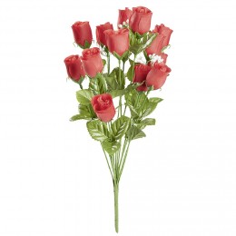 Bouquet de Roses et Gypsophil rouge en polyéthylène