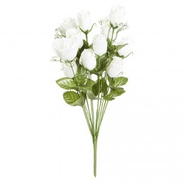 Bouquet de Roses et Gypsophil blanc en polyéthylène