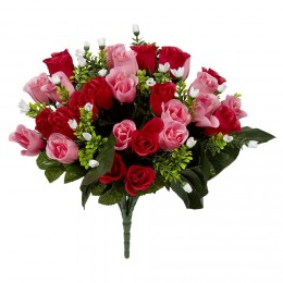 Piquet rose bouton rose fuchsia - Fleur artificielle 42 têtes