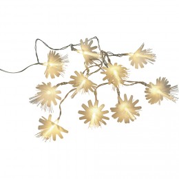 Guirlande de Noël lumineuse intérieur programmable 10 LEDs fleurs