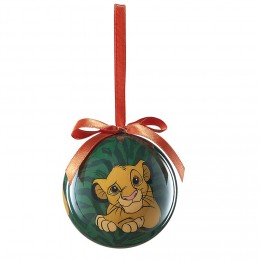 Boule de Noël Disney Le Roi Lion Simba verte et rouge
