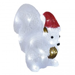 Écureuil de Noël lumineux 30 LEDs Blanc froid