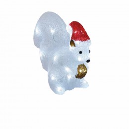 Écureuil de Noël lumineux Solaire 30 LEDs blanc froid