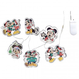 Sticker gel lumineux Noël Disney Mickey et Minnie pour fenêtre