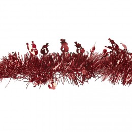 Guirlande de Noël à brins rouge scintillant L 3 m