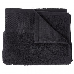Drap de douche en coton noir 70x130 cm