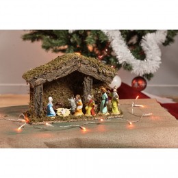 Crèche de Noël et ses 6 figurines