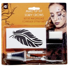 Kit de maquillage Halloween corbeau noir