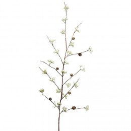 Guirlande de Noël branche de baies blanches effet givré L.120 cm