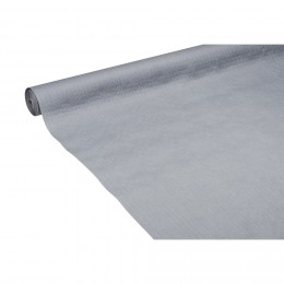 Nappe en papier gaufré uni gris 25 m