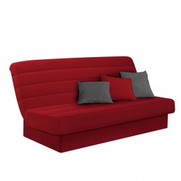 Housse matelassée pour canapé-lit rouge
