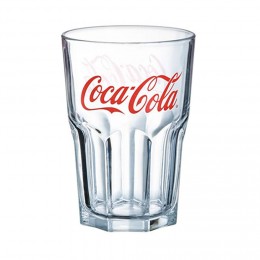 Verre Coca-Cola transparent et rouge 40 cl