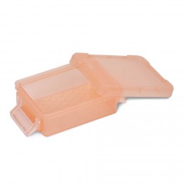 Mini boîte en plastique rose fermeture clips 0,20L x2