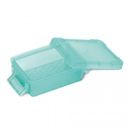 Mini boîte en plastique vert fermeture clips 0,20L x2