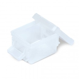 Mini boîte en plastique transparent fermeture clips 0,30L x3
