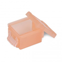 Mini boîte en plastique rose fermeture clips 0,30L x3