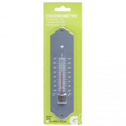 Thermomètre métallique gris