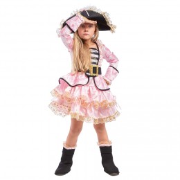 Déguisement Pirate robe rose 4/6 ans