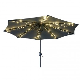 Guirlande solaire pour parasol 200 LEDs blanc chaud